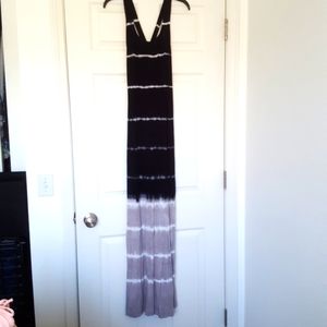 Pink Lotus jersey maxi dress